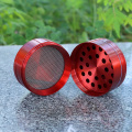 50mm CNC Aluminum Herb Grinder weed grinder 4 parts Spice metal herb crusher with diamond teeth custom logo